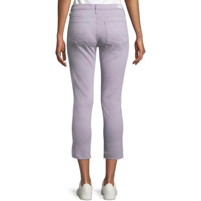 Womens Prima Modal Blend Cigarette Cropped Pants Purple 31