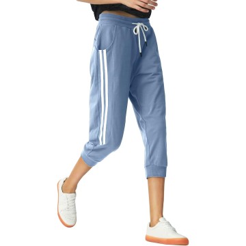 Capri Sweatpants for Women Casual Capri Pants Capri Joggers Sports Pants Cropped Joggers with Pockets