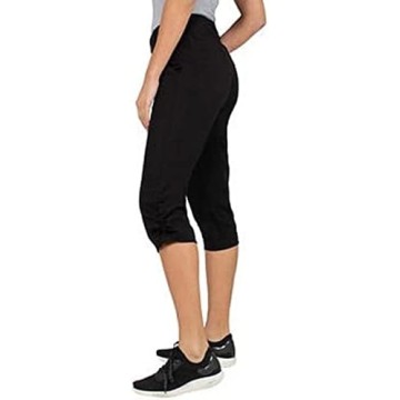 Women's Stretch Capri Pant (X-Large, BlacK)