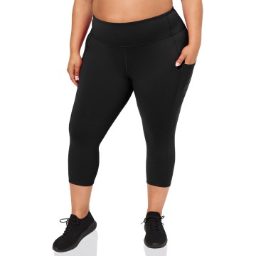 Plus Size Leggings with Pockets for Women, High Waisted Black Yoga Workout Leggings 3X 4X