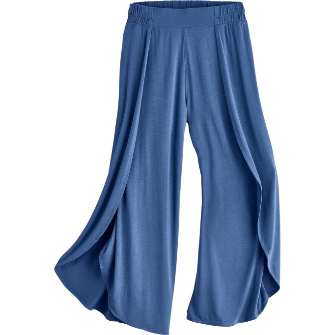  UPF 50+ Women's Lynsu Wide Leg Pants - Sun Protective (2X- Contemporary Blue)