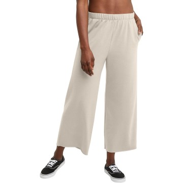 Women's Originals Wide Leg Crop Pants, Retro Lightweight French Terry Pants, 25"