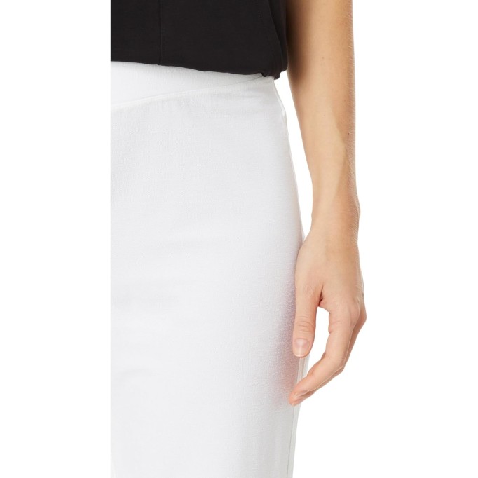 Eileen Fisher Petite Straight Cropped Pants with Yoke White PP (2P-4P)