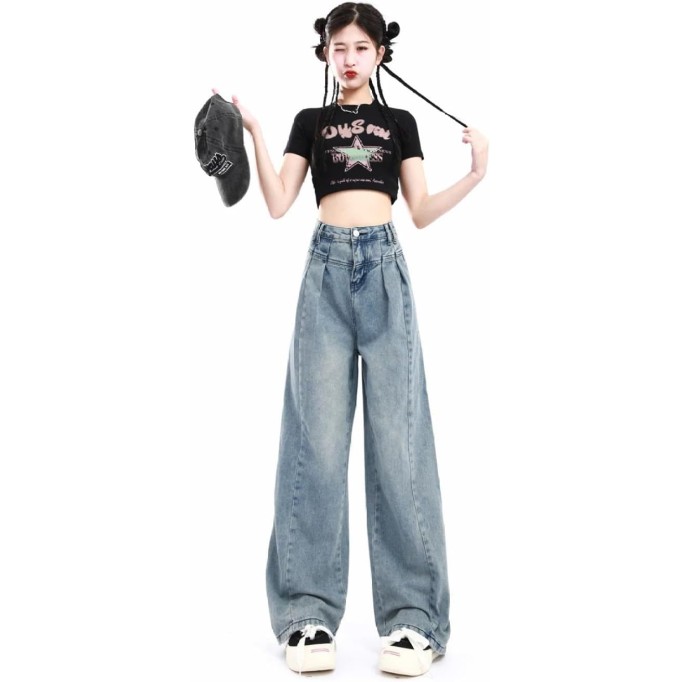 Solid Baggy Women Autumn Waist Wide Leg Pants Woman Fashion Clothes Straight Trousers