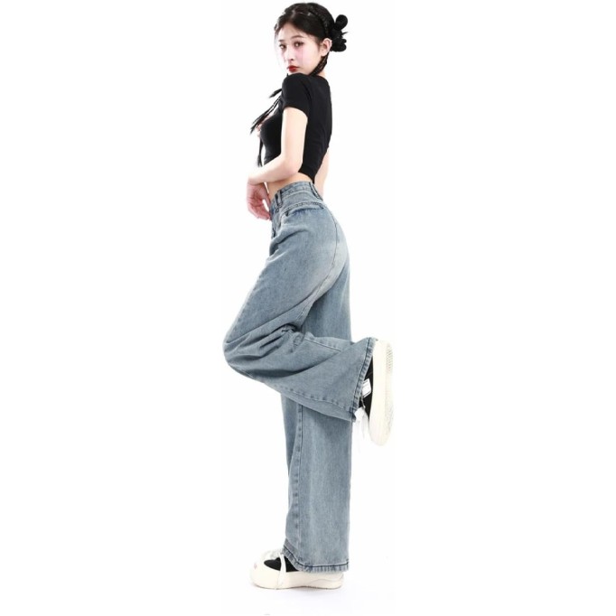 Solid Baggy Women Autumn Waist Wide Leg Pants Woman Fashion Clothes Straight Trousers