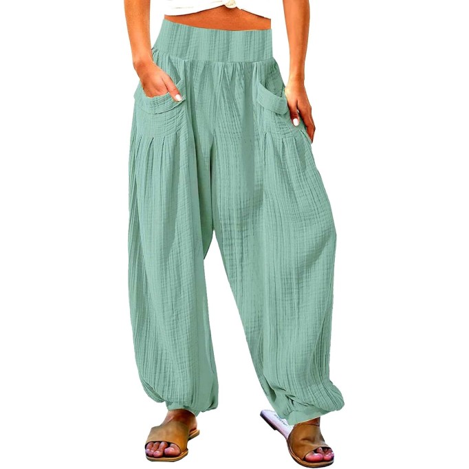 Plus Size Linen Pants for Women Womens High Waist Wide Leg Pants Casual Palazzo Pants Beach Trendy Pants