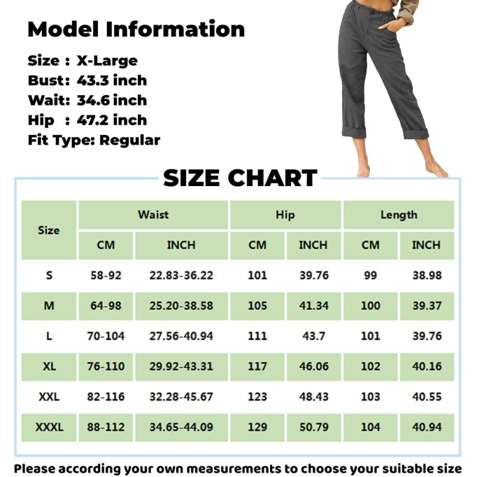 Women's Capri Pants for Summer Elastic High Waisted Linen Pants Casual Loose Wide Leg Cropped Pants with Pockets