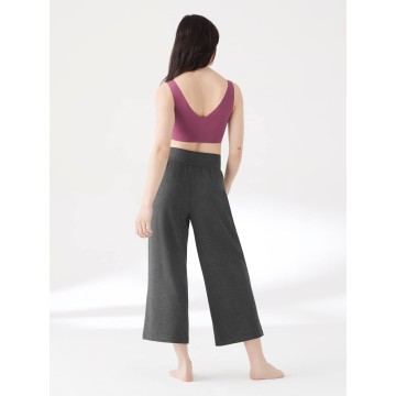 Womens Any Wear Cropped Wide Leg Pant