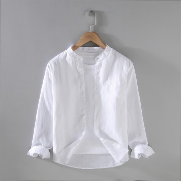 Men's Vintage Vanicol Long Sleeve Stand Collar Shirt