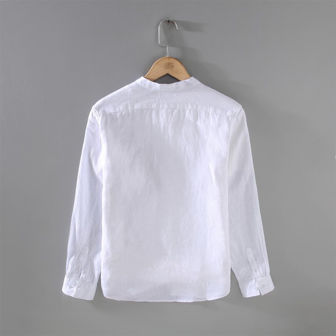 Men's Vintage Vanicol Long Sleeve Stand Collar Shirt