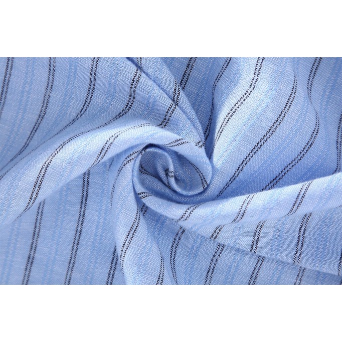 Men's Striped Stand Collar Cotton Vanicol Shirt