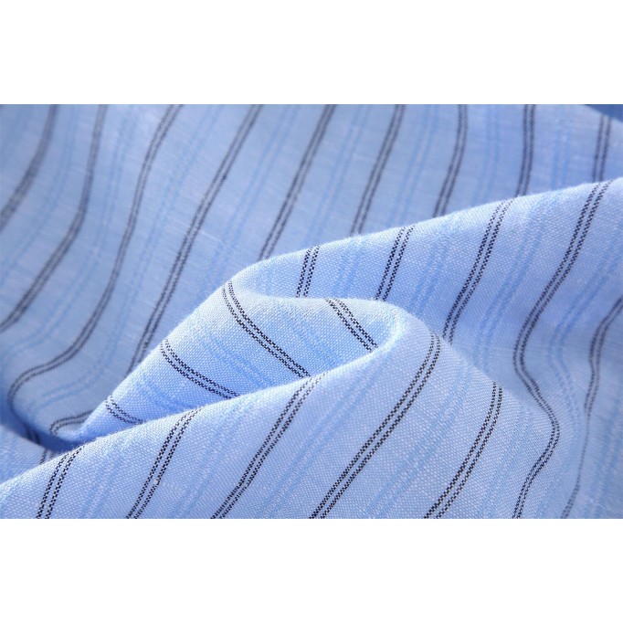 Men's Striped Stand Collar Cotton Vanicol Shirt