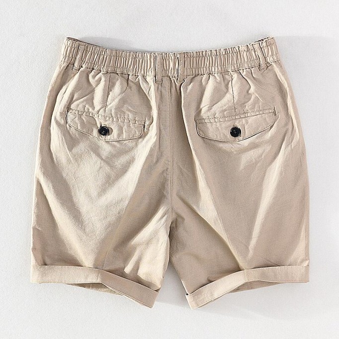 Men's Drawstring Elastic Waist Casual Shorts