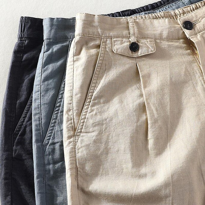 Men's Drawstring Elastic Waist Casual Shorts