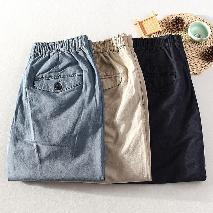 Men's Drawstring Elastic Waist Casual Shorts