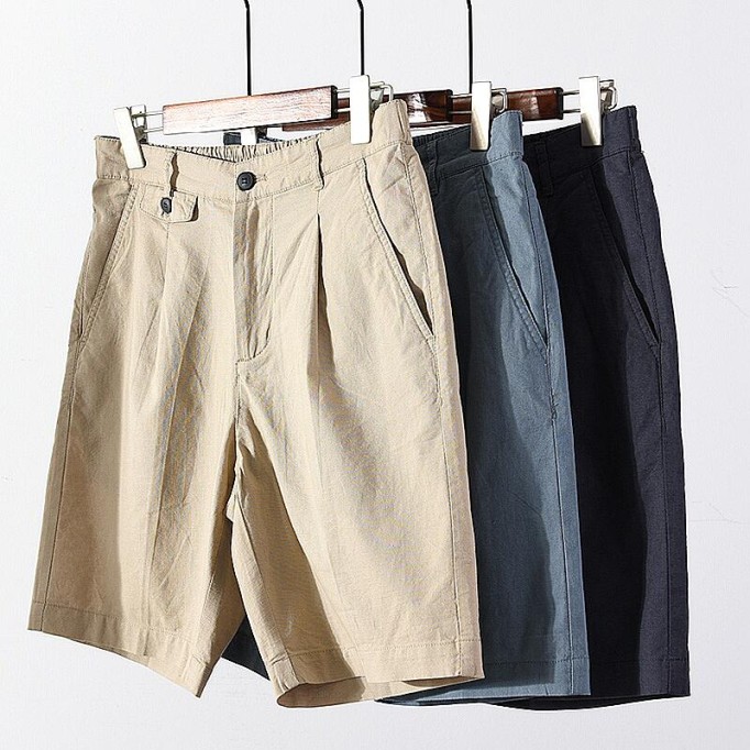 Men's Drawstring Elastic Waist Casual Shorts