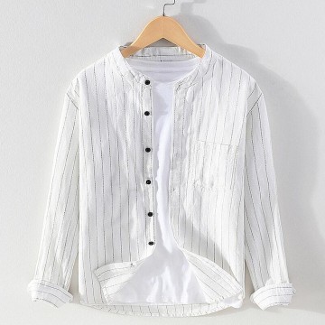 Men's Striped Vanicol Long Sleeve Shirt