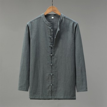 Men's Vintage Loose Fit Vanicol Shirt - Stand Collar
