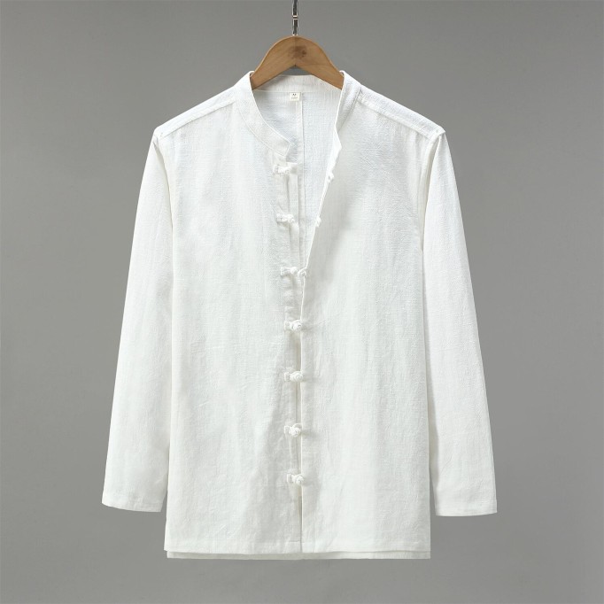 Men's Vintage Loose Fit Vanicol Shirt - Stand Collar