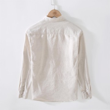 Men's Long Sleeve Cotton Vanicol Casual Shirt